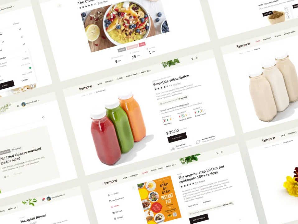 farm.one Farmone - Health Food E-commerce design