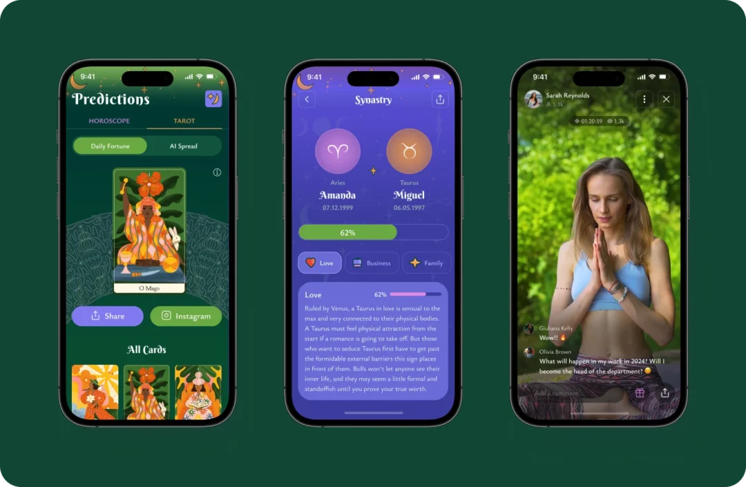 Aura Pura results screens