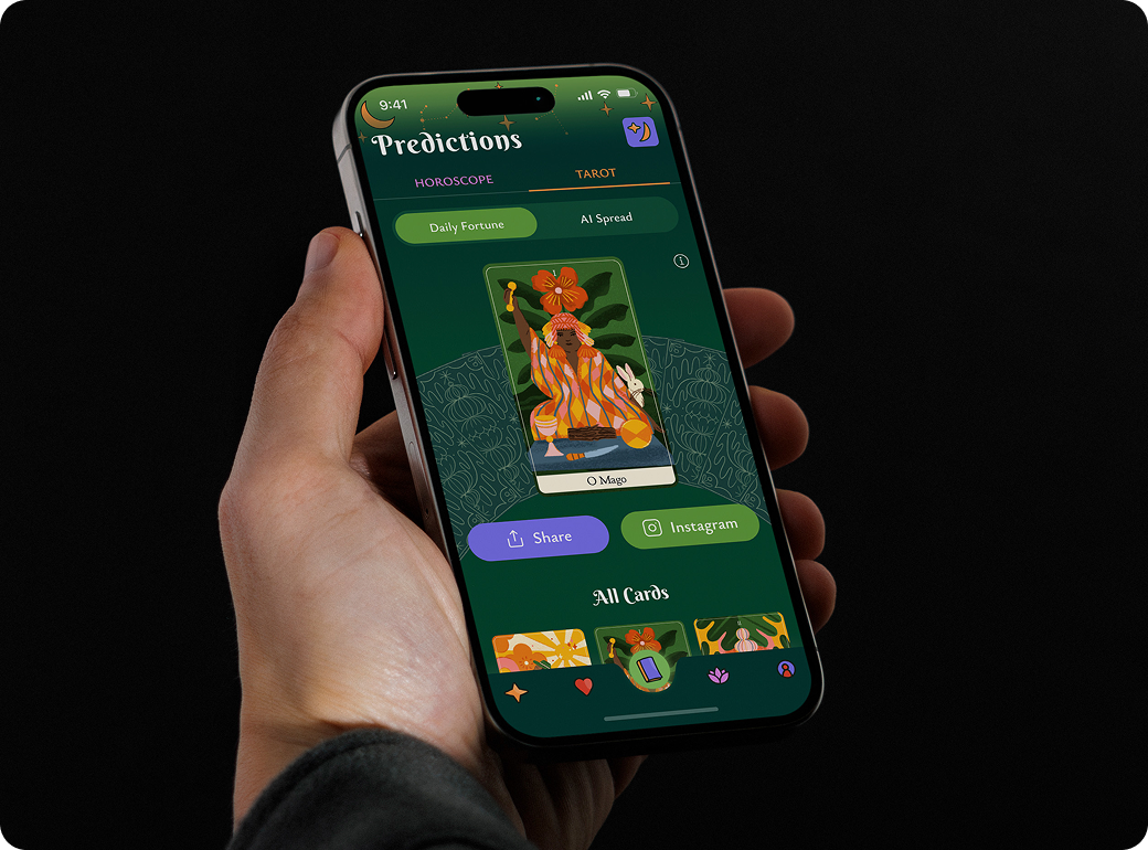 Services - mobile mocup AI horoscope