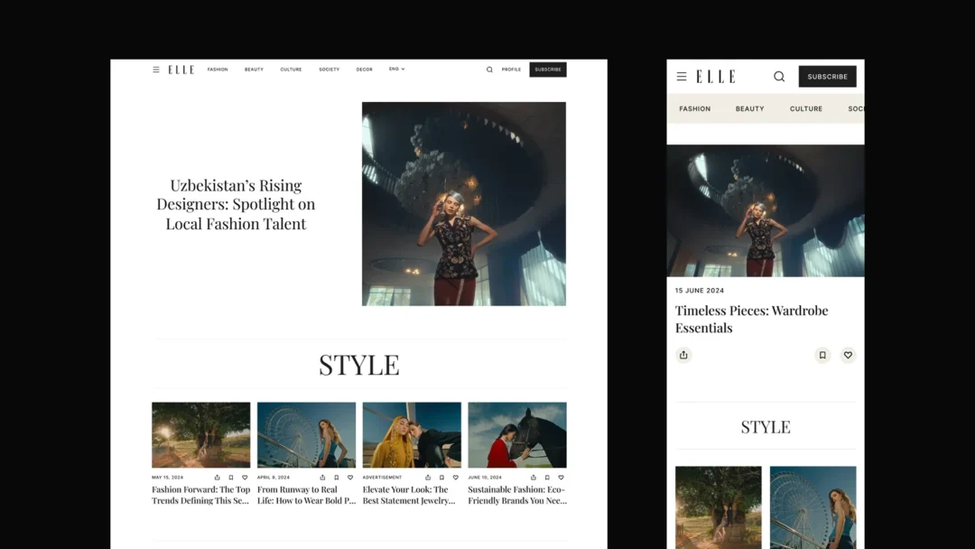 ELLE Uzbekistan’s launched in just over 2 months, and still actively operating 20+ months later. : Case Study 4-2