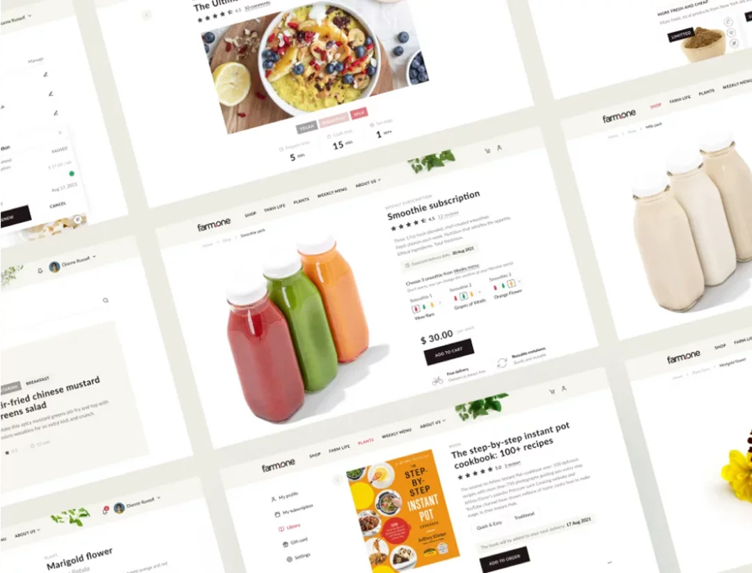Services - web pages FarmOne