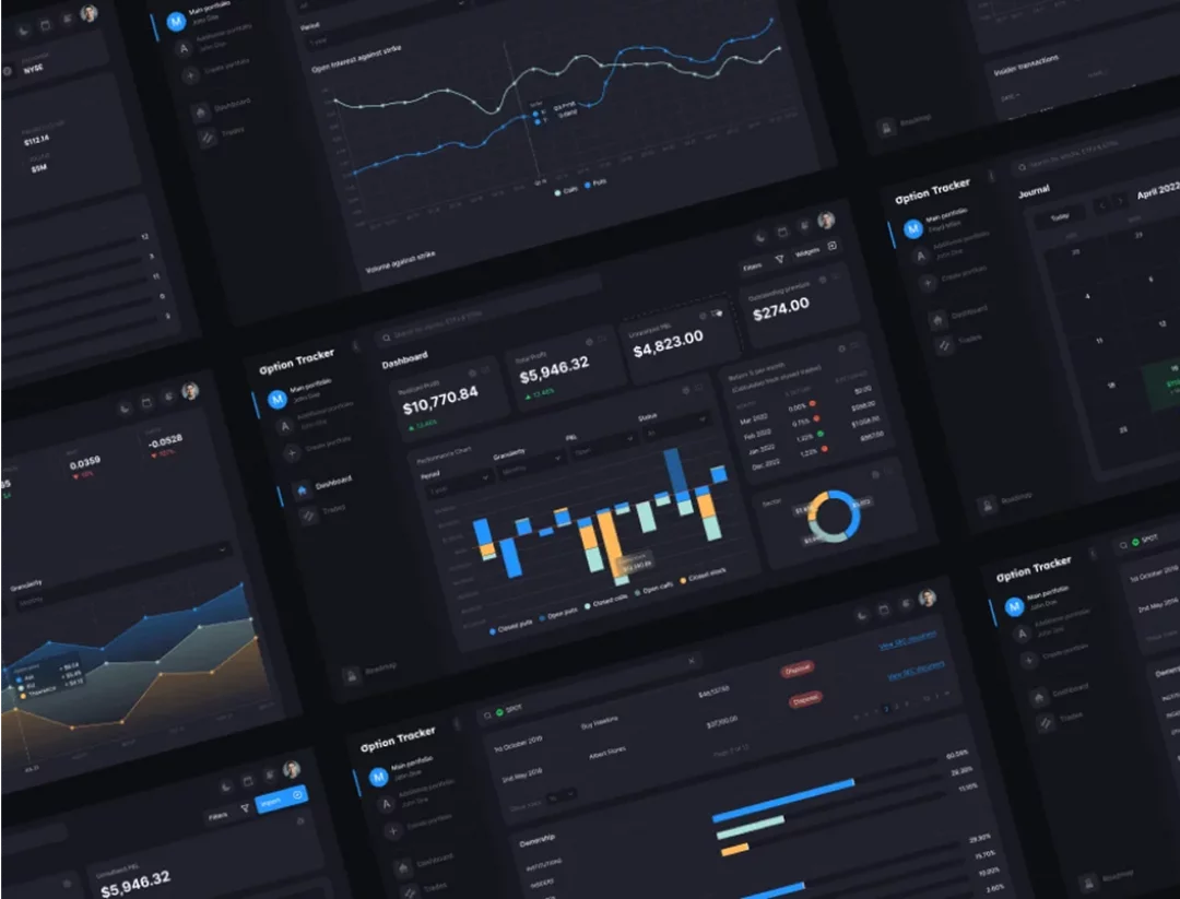 Services - web pages Option Tracker